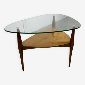 Table basse italienne tripode vintage, 1950