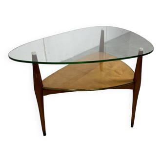 Table basse italienne tripode vintage, 1950