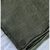 Vintage Hemp Tablecloth Dyed Khaki