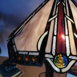 Tiffany style lamp, stained glass, art nouveau