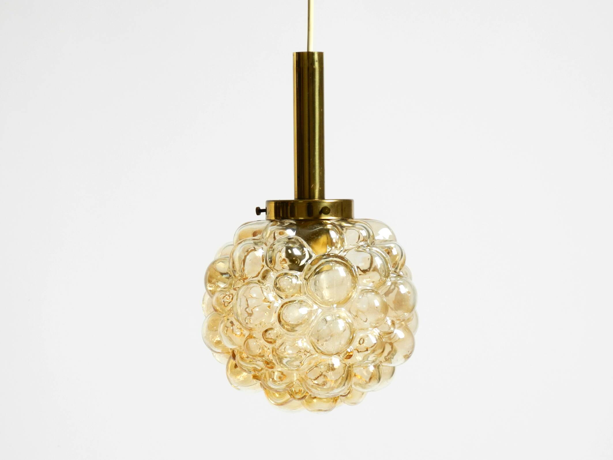 Original glass bubble pendant lamp from the 1960s | Manufactured by Limburg