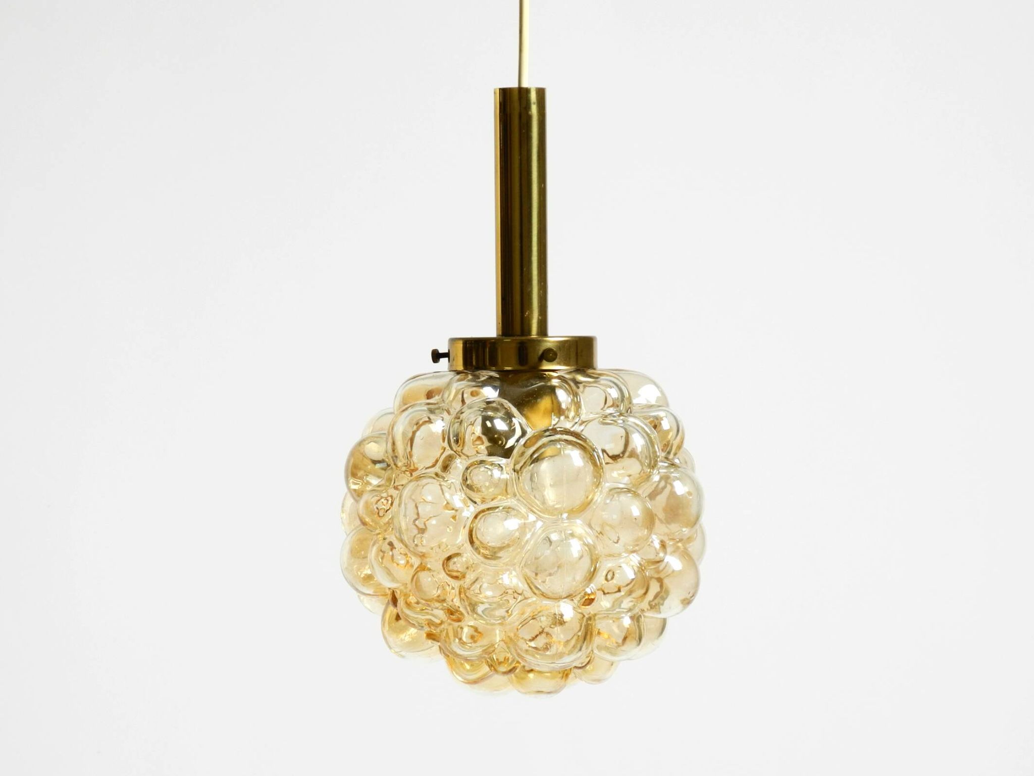 Original glass bubble pendant lamp from the 1960s | Manufactured by Limburg
