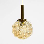 Original glass bubble pendant lamp from the 1960s | Manufactured by Limburg
