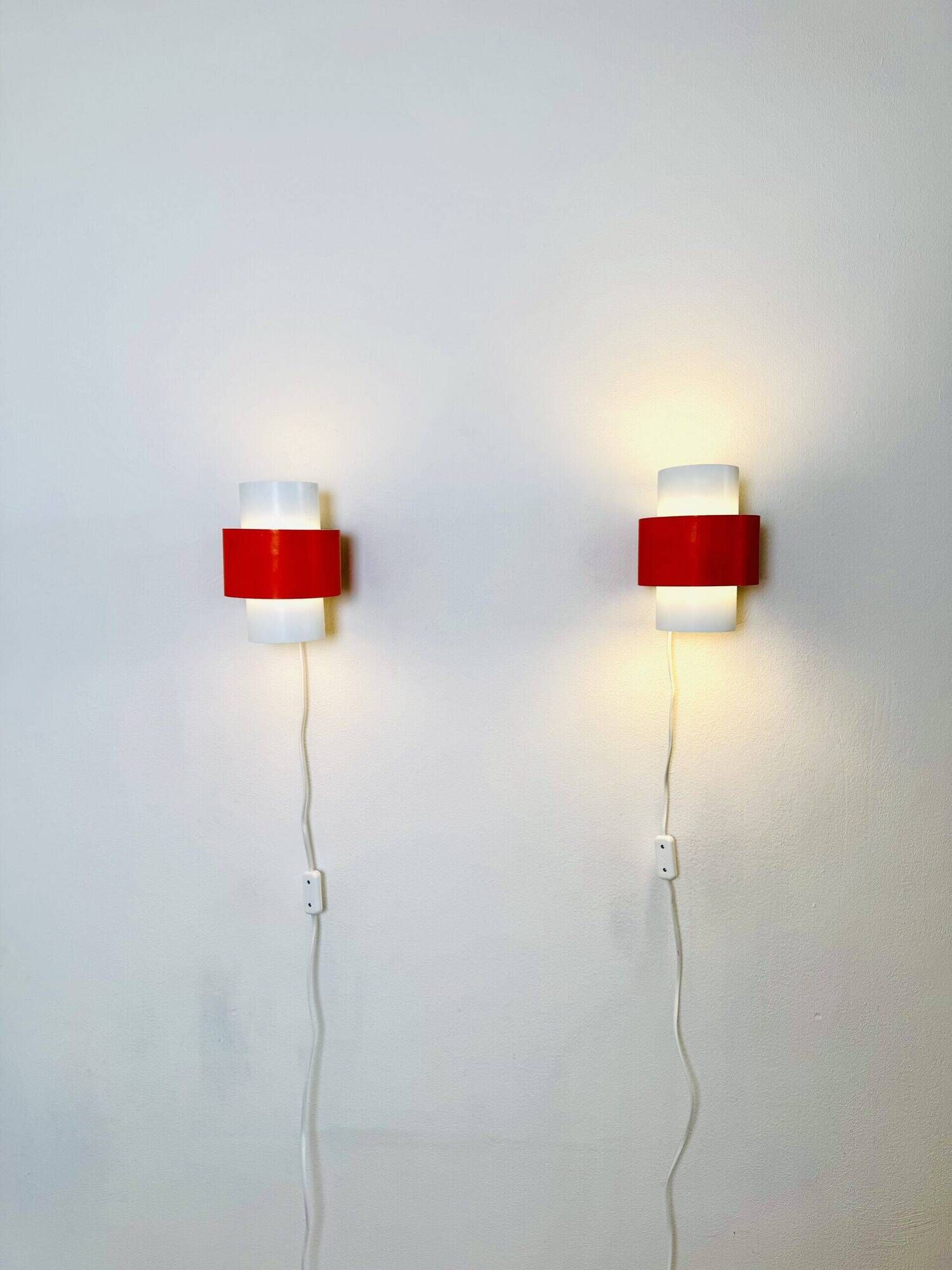 Curved Cylindrical Wall Lamps By J.J.M. Hoogervorst For Anvia Nederland, The Netherlands 1960S