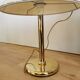 Vintage Brass Table Lamp with Fabric Shade, Mid-Century Bedside Light