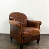 Club chair sheep leather