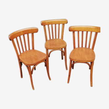Set de 3 chaises bistrot 4 barreaux