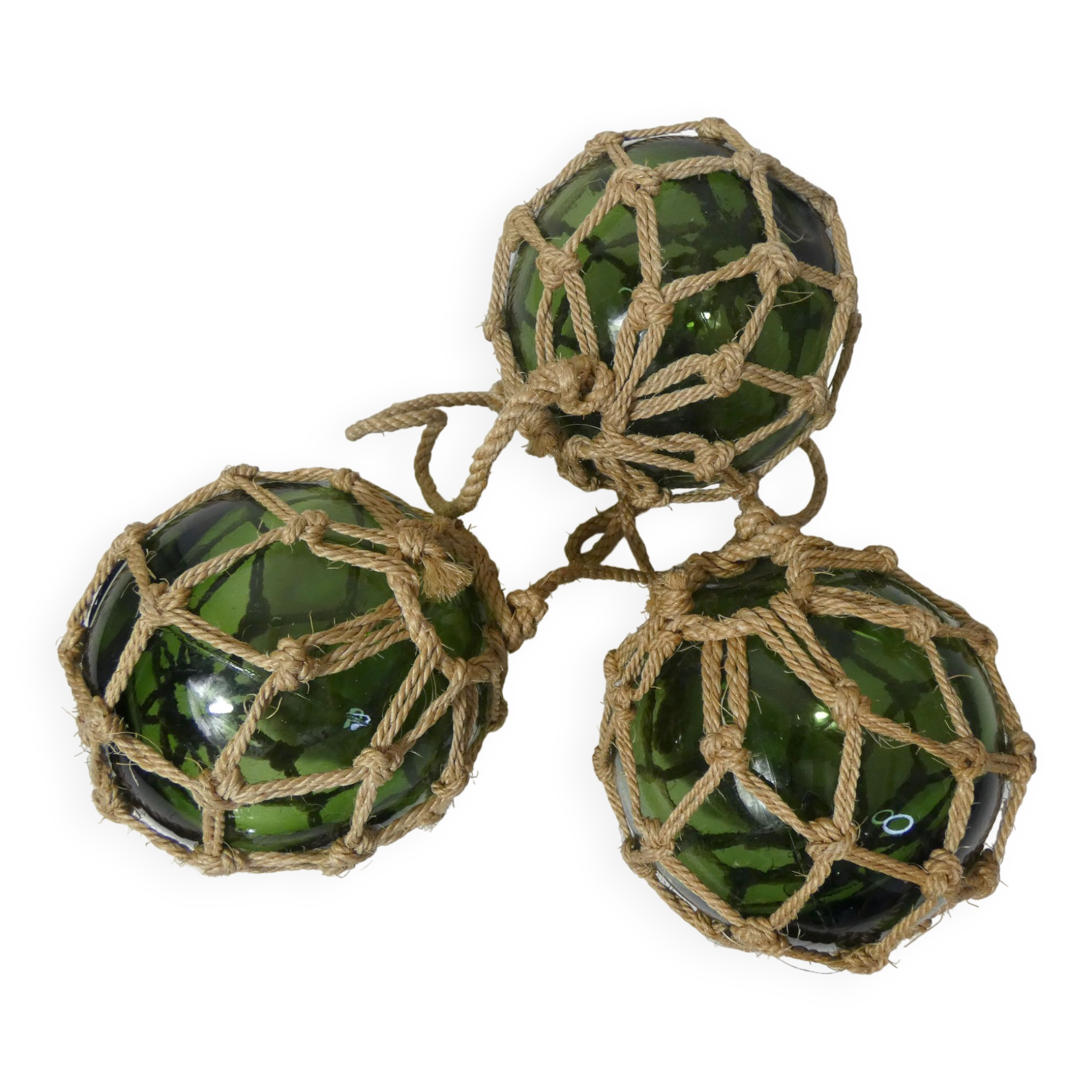 3 boules de verre flotteurs pour jardin aquatique vintage