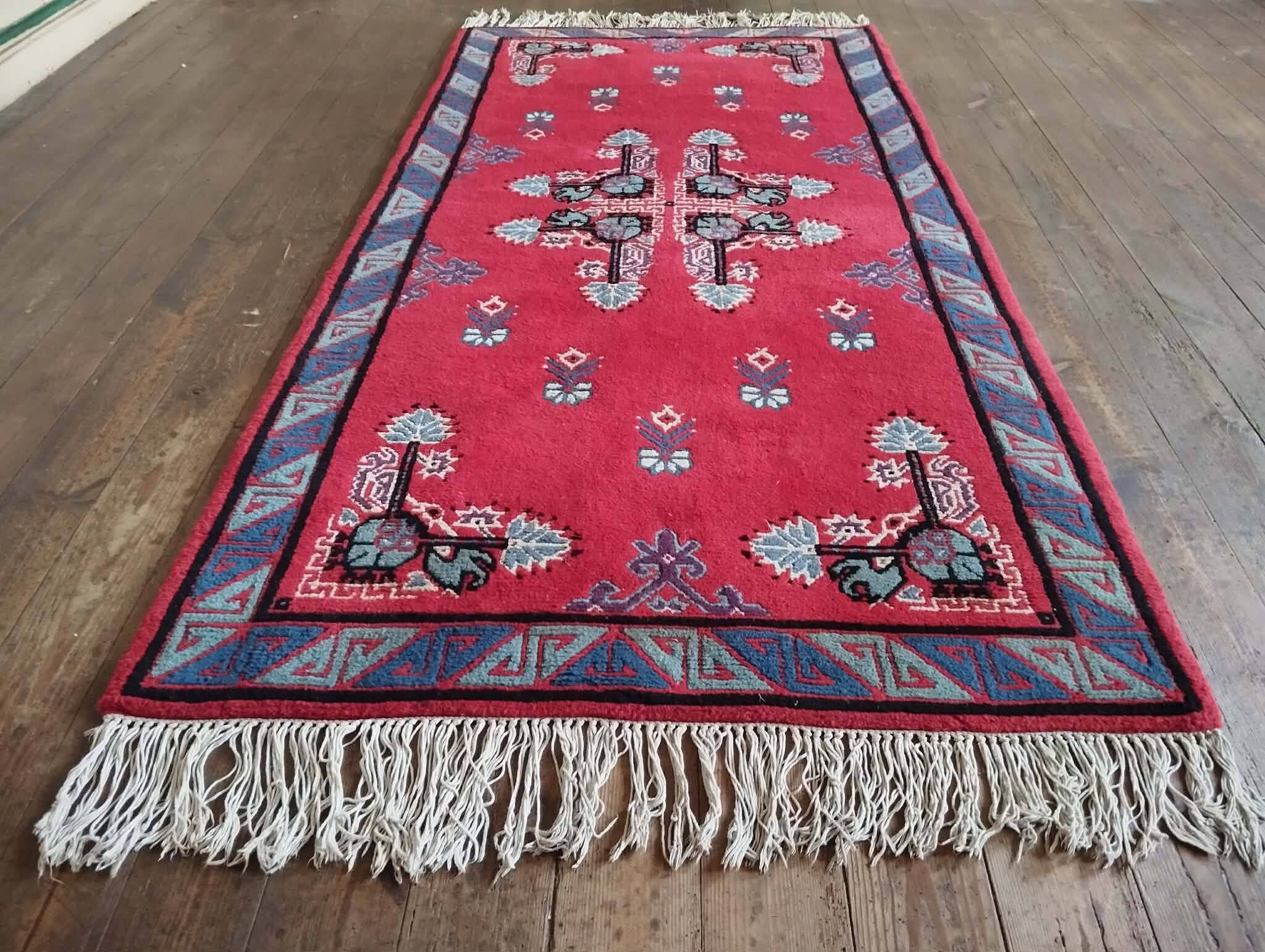 Handmade Kairouan Berber rug 208x101cm