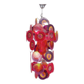 1970s disk chandelier by Aro Leuchten Germany