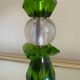 Lampe cristal émeraude Art Déco