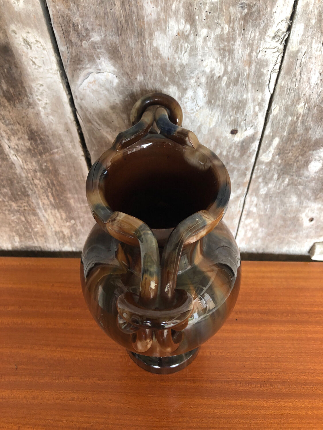 baluster vase jérôme massier de vallauris glazed terracotta