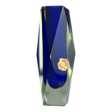 Murano Blue Sommerso Vase, Vintage, Italy, 1970s