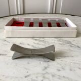Ensemble de 6 porte-couteaux design en inox années 60-70