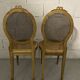 Paire de chaises Louis XVI bois doré Maison Gouffé