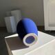 Modern vase oblong dark blue / dark purple H:19cm