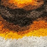 Vintage round psychedelic rug