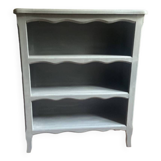 Bibus beech bookcase renovated in gray