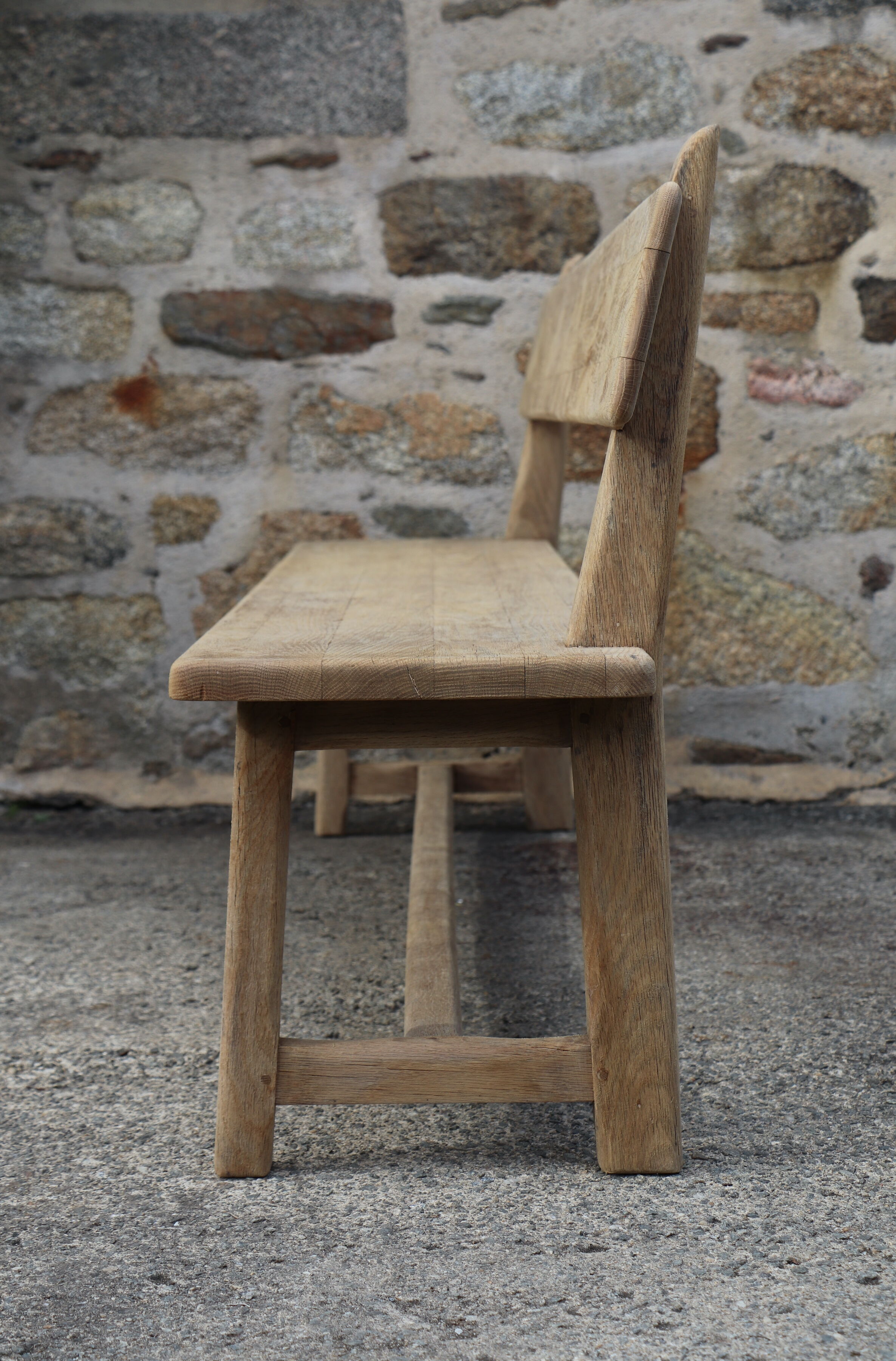 Pair of wooden benches, 40s