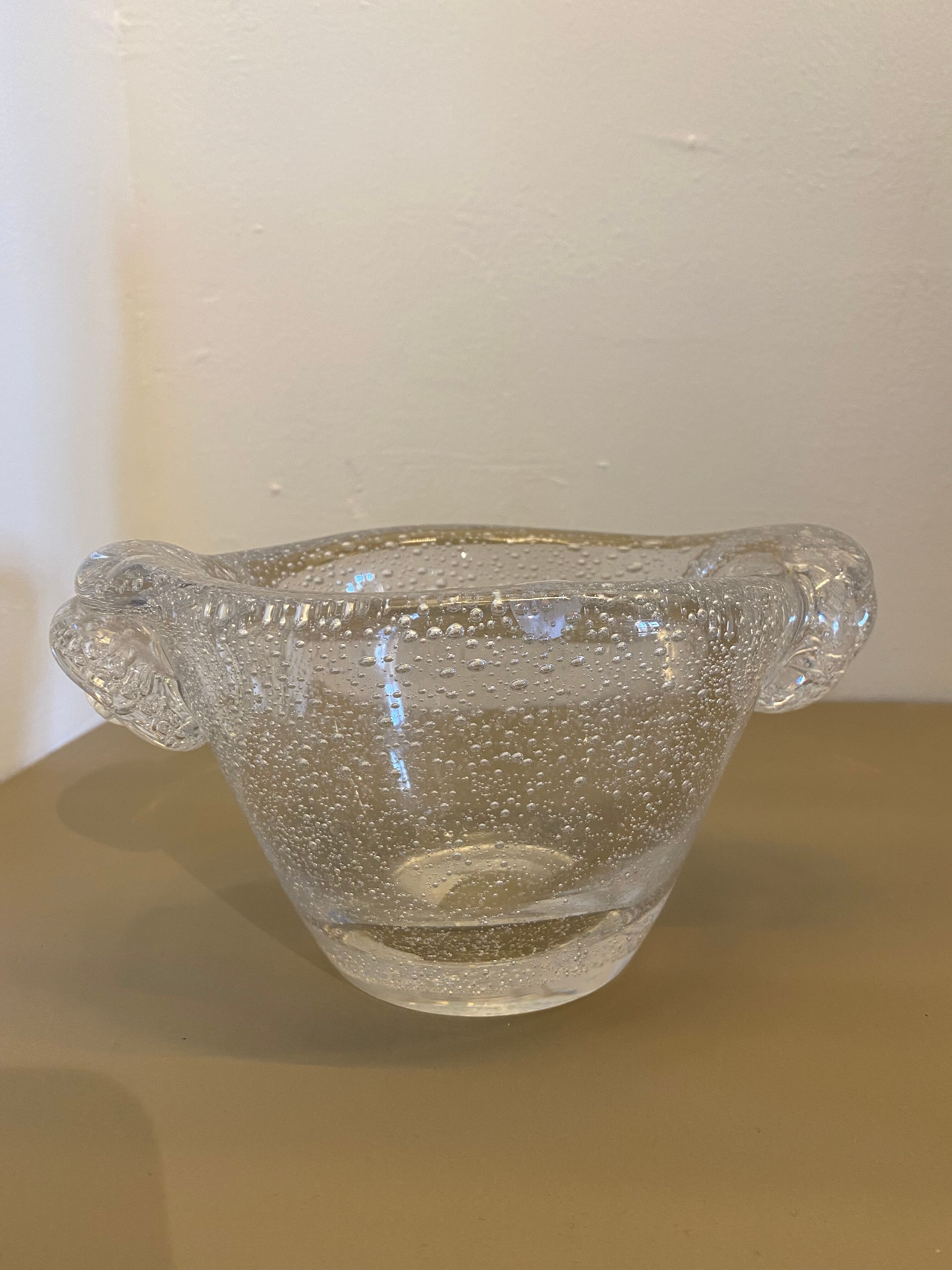 Coupe en verre bulle Daum