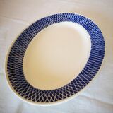 Plat ovale à frise bleue Badonviller