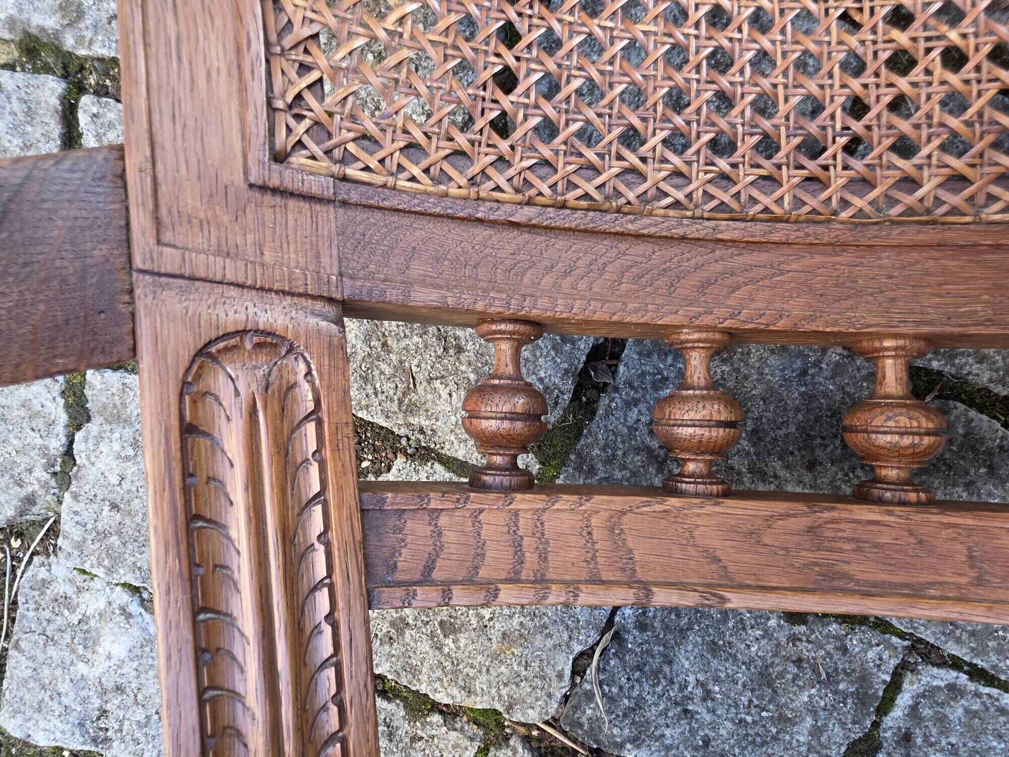 Victorian oak swivel armchair