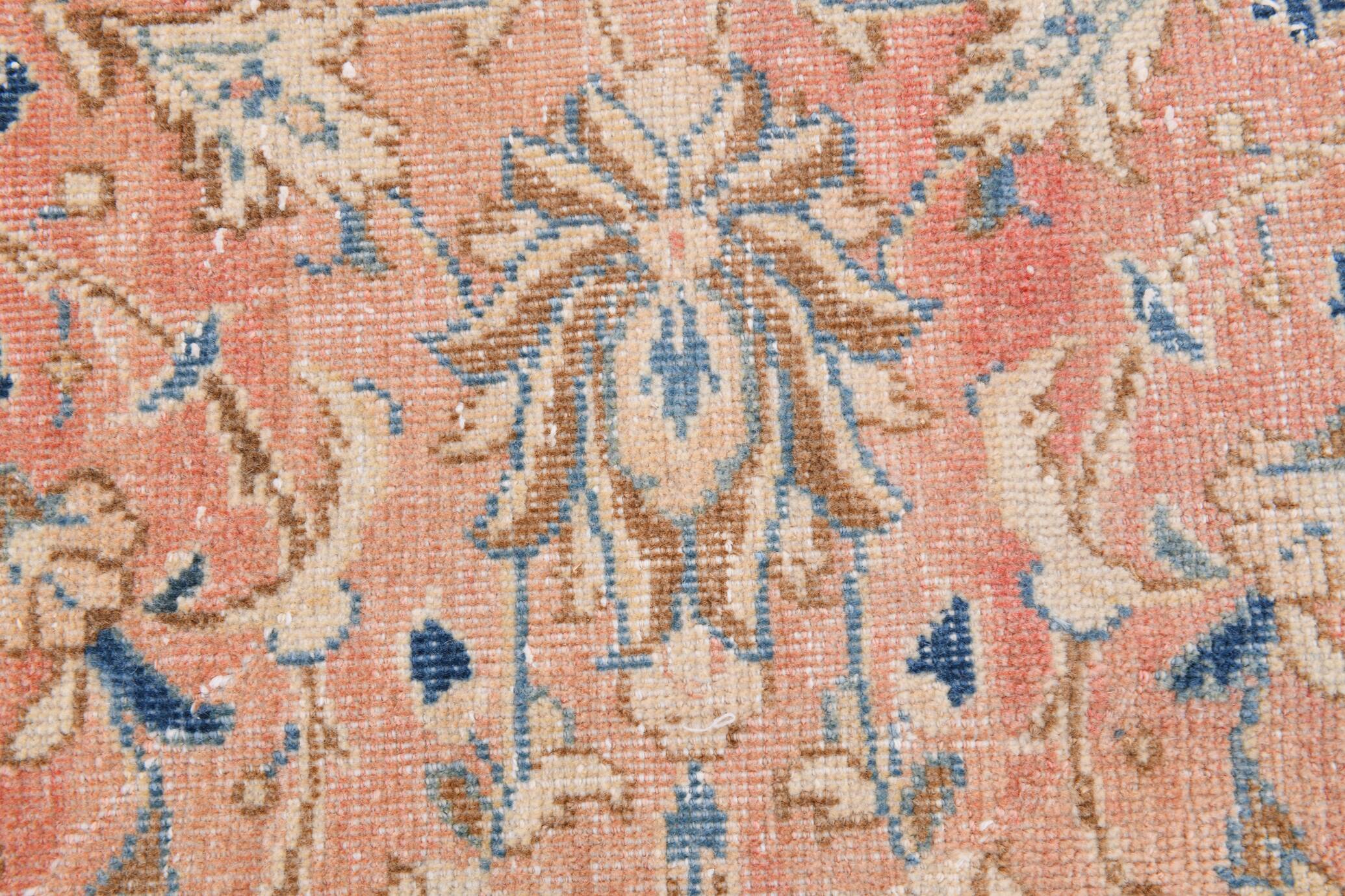 Tapis persan classique rose et bleu 9x12, 280x382 cm
