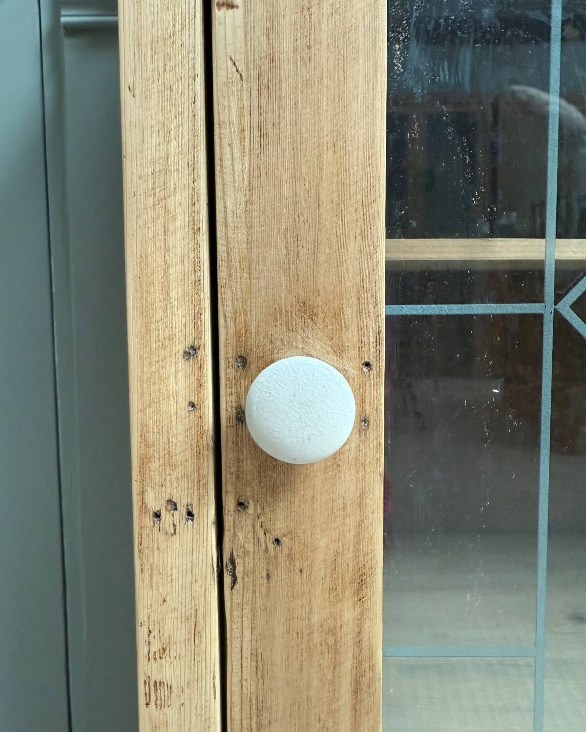 Vintage glass-fronted jam cupboard (renovated)