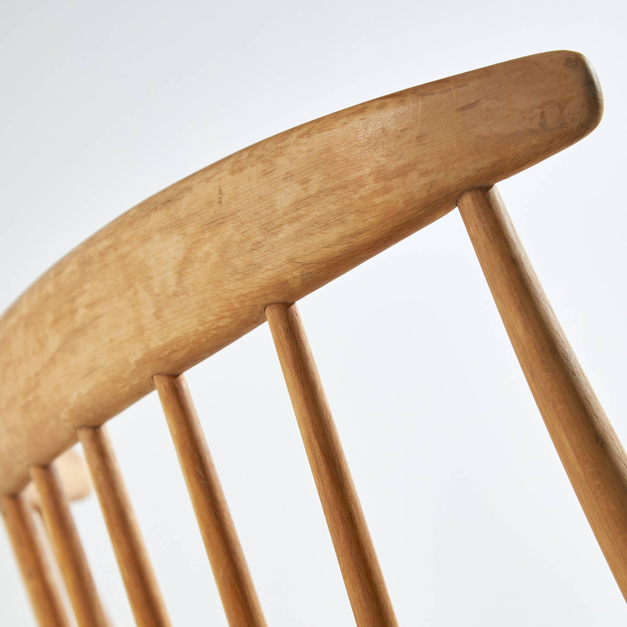 Iw3 beech rocking chair by illum wikkelsø for niels eilersen (mk10413)