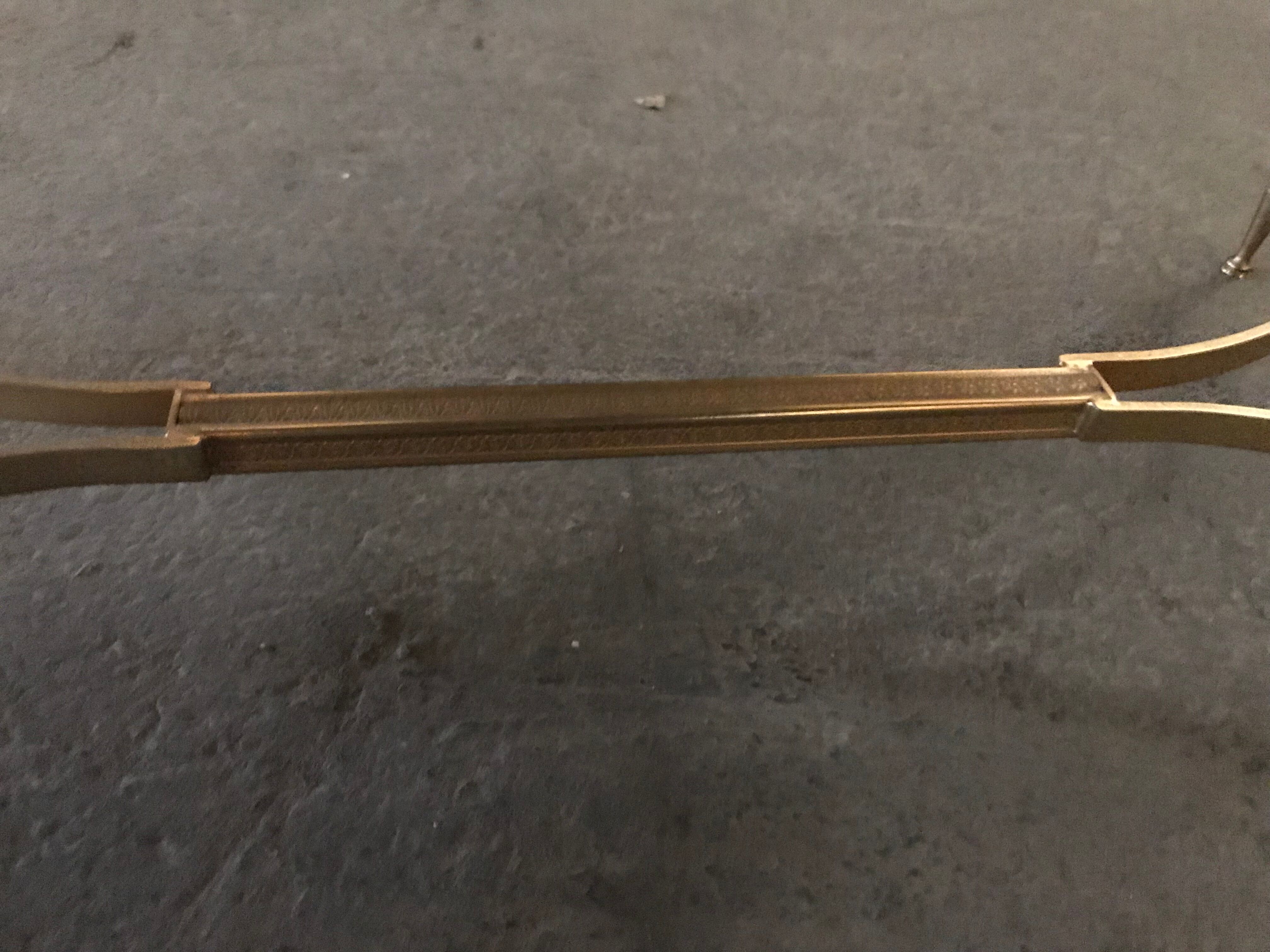 Brass and marble coffee table