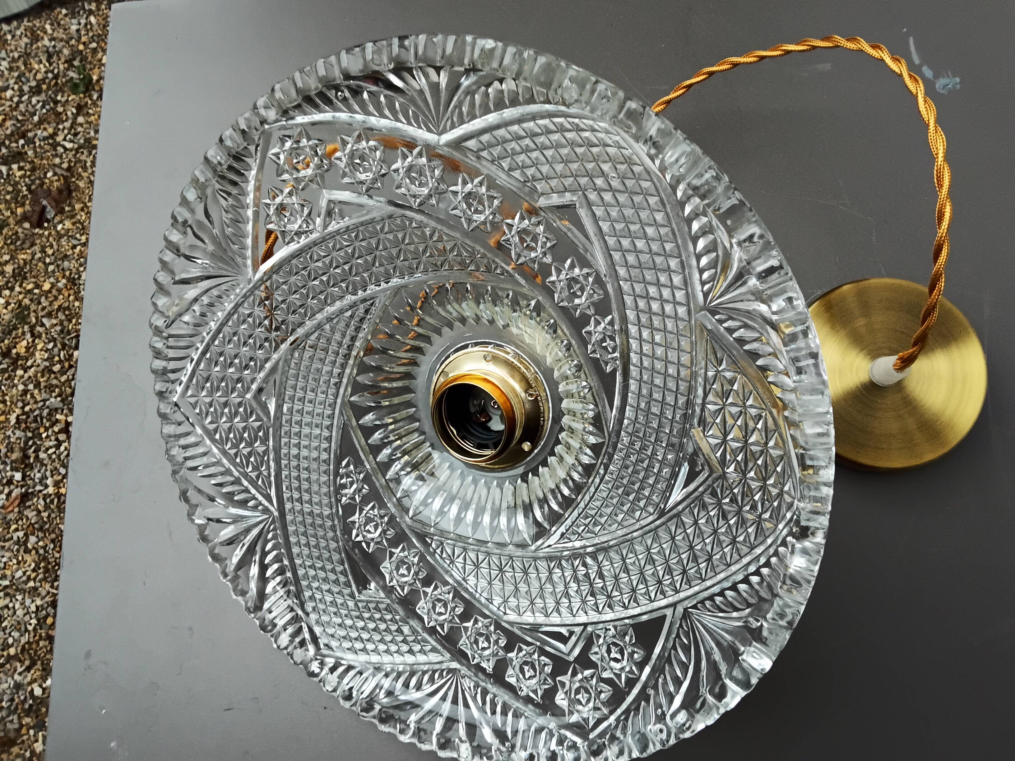 Vintage glass pendant light