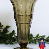 Smoked glass vase