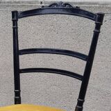 Pair of Napoleon III chairs in blackened wood