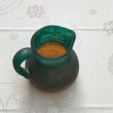 Pichet en pâte de verre orange et vert de Georges DE FEURE