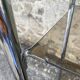 Vintage 1970s Rectangular Chrome High Shelf with 5 Smoked Glass Shelves