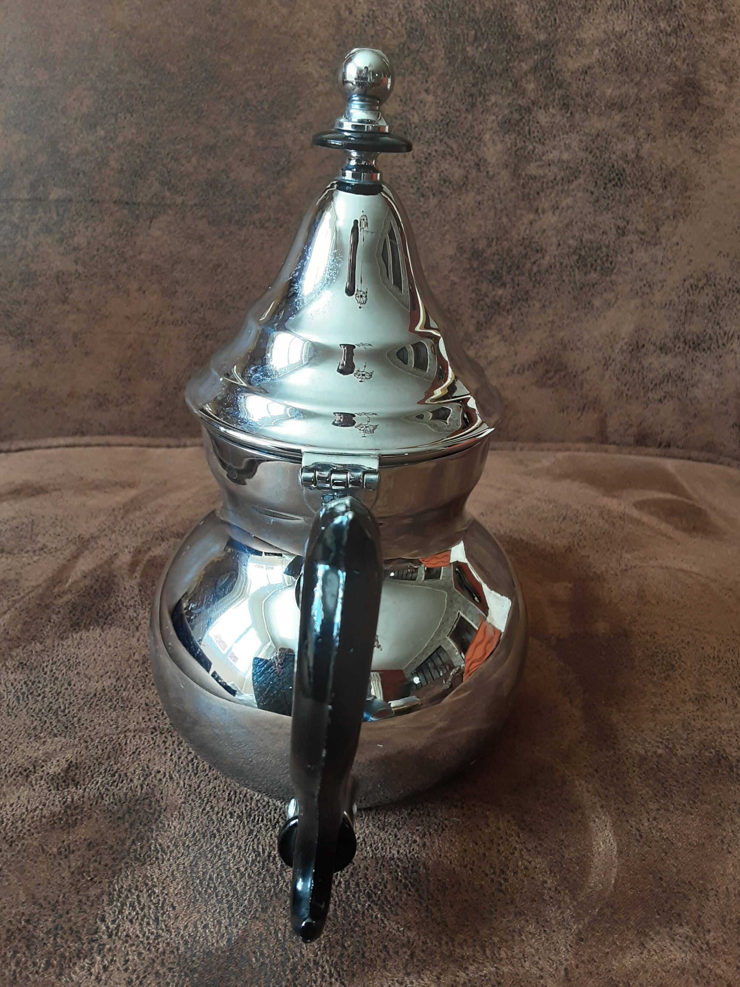 Vintage stainless steel teapot