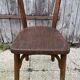 Set of 8 vintage bistro chairs, 50s, 60s, dark oak.