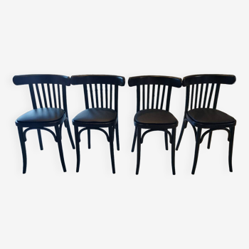 Set of 4 vintage bistro chairs from the 1970s