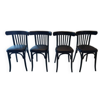 Set of 4 vintage bistro chairs from the 1970s