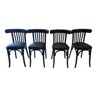 Set of 4 vintage bistro chairs from the 1970s