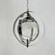 Mid-century glass sphere hanging pendant glass lamp design 1970’s space age Italy