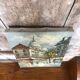Old painting caroline burnett view of paris sacred heart oil on canvas