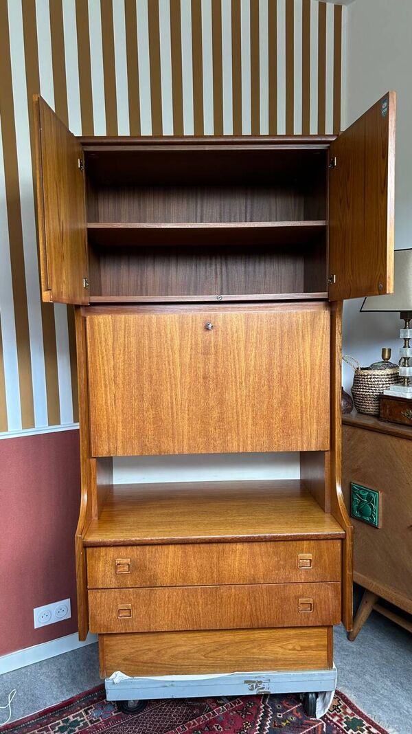 Meuble rangement en teck, France 1960