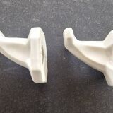Pair of porcelain hooks