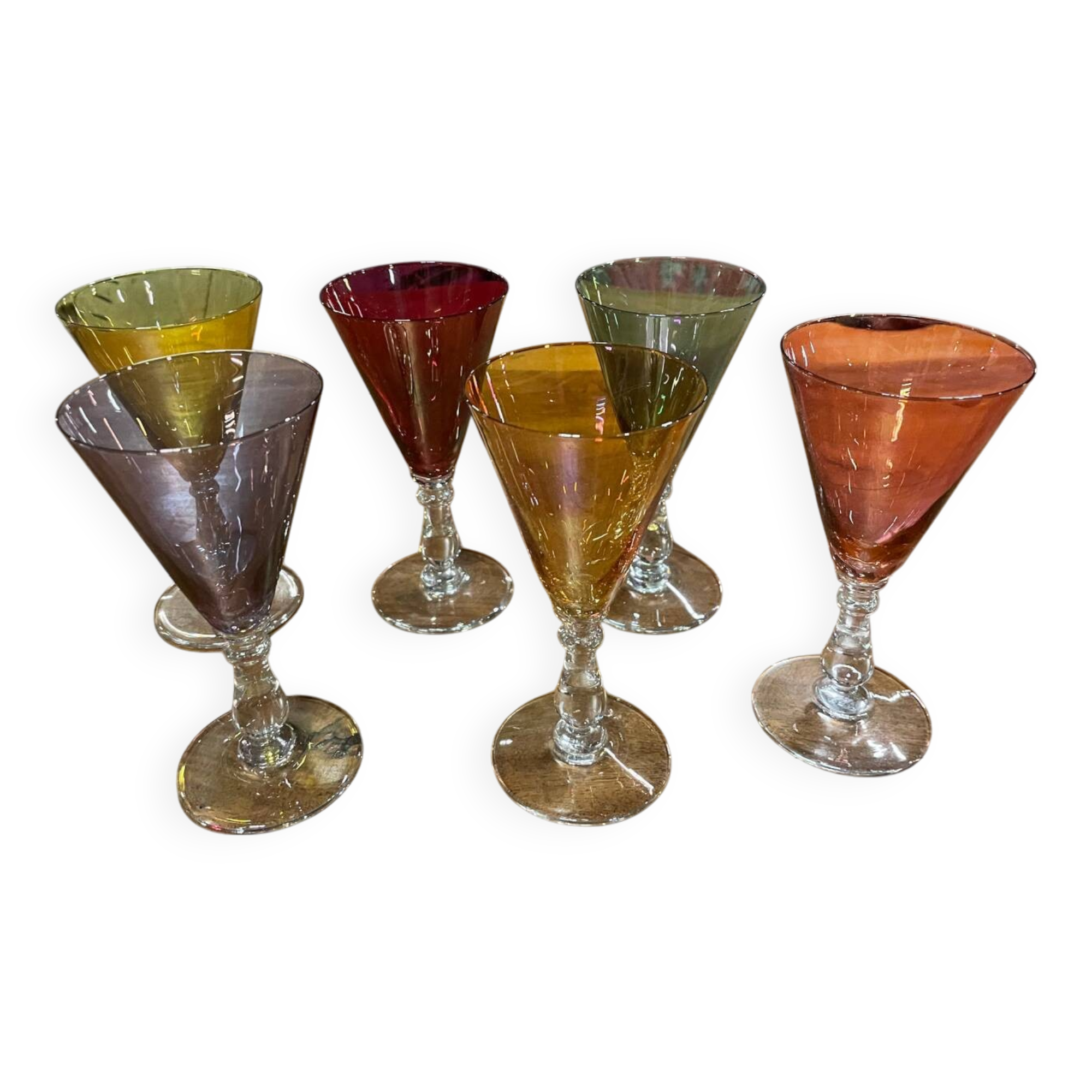 Set of 6 Hungarian crystal glasses