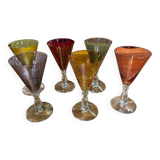 Set of 6 Hungarian crystal glasses