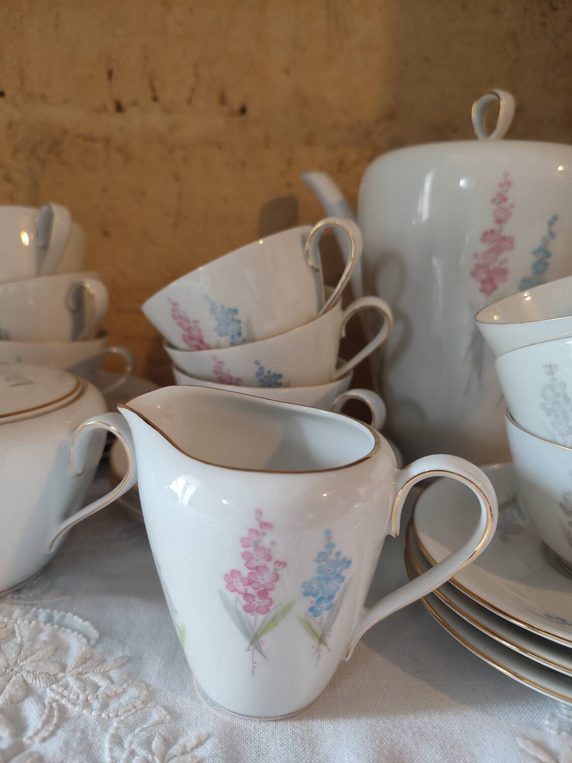 Coffee service Porcelain PMR Jaeger & Co Bavaria model Lindau