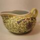 Cruche ou Pot à Lait en Porcelaine Jaune Chinoise Vintage. Signée