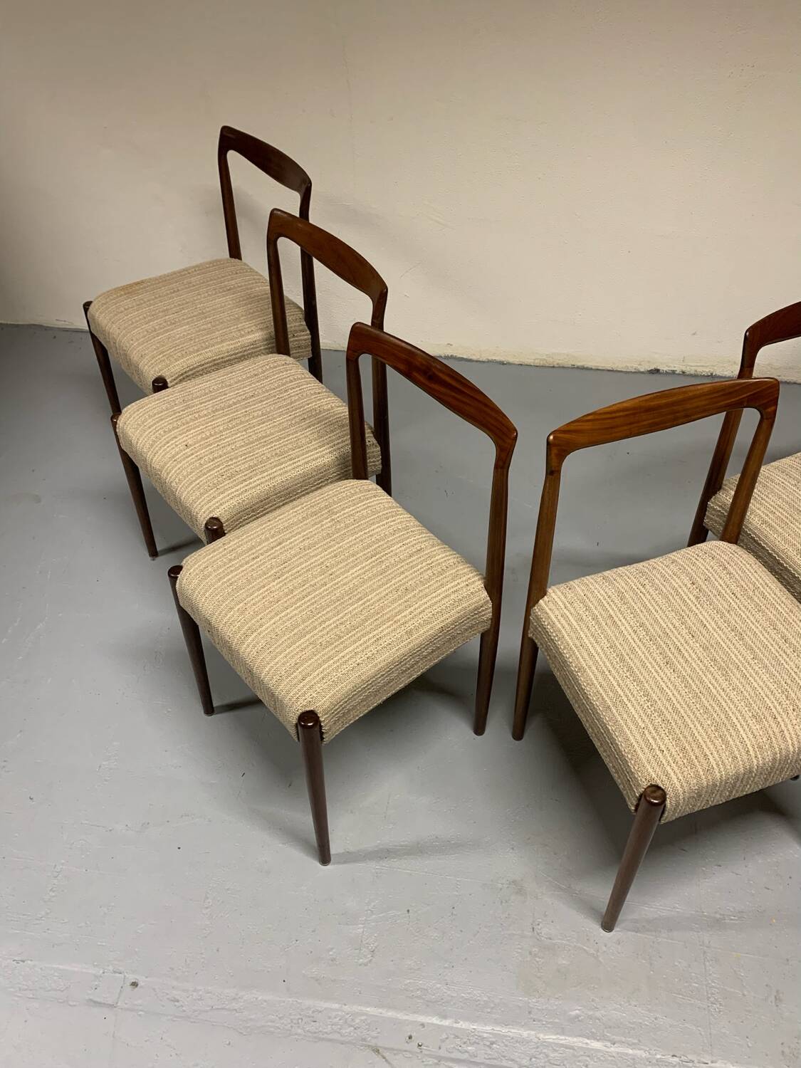 6x Palisander Dining Chairs by Lübke