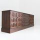 Vintage Brutalist Sideboard solid wood , Spain 1970s